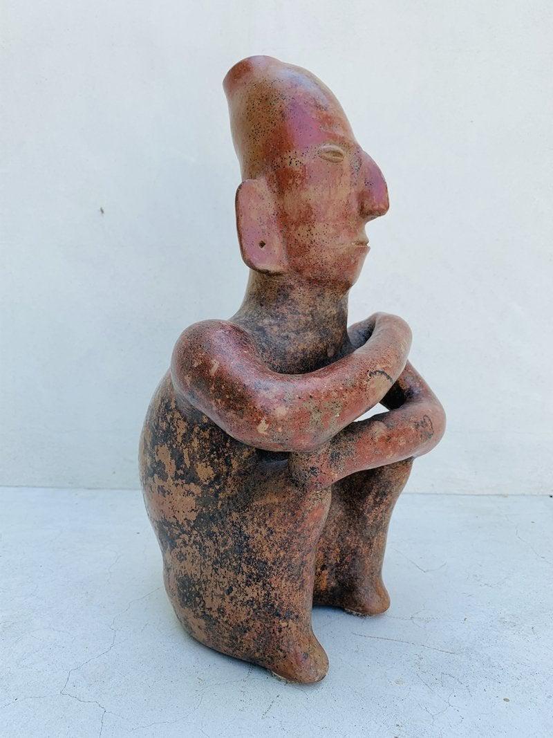 20th Century Pre Columbian Style Clay Sculpture