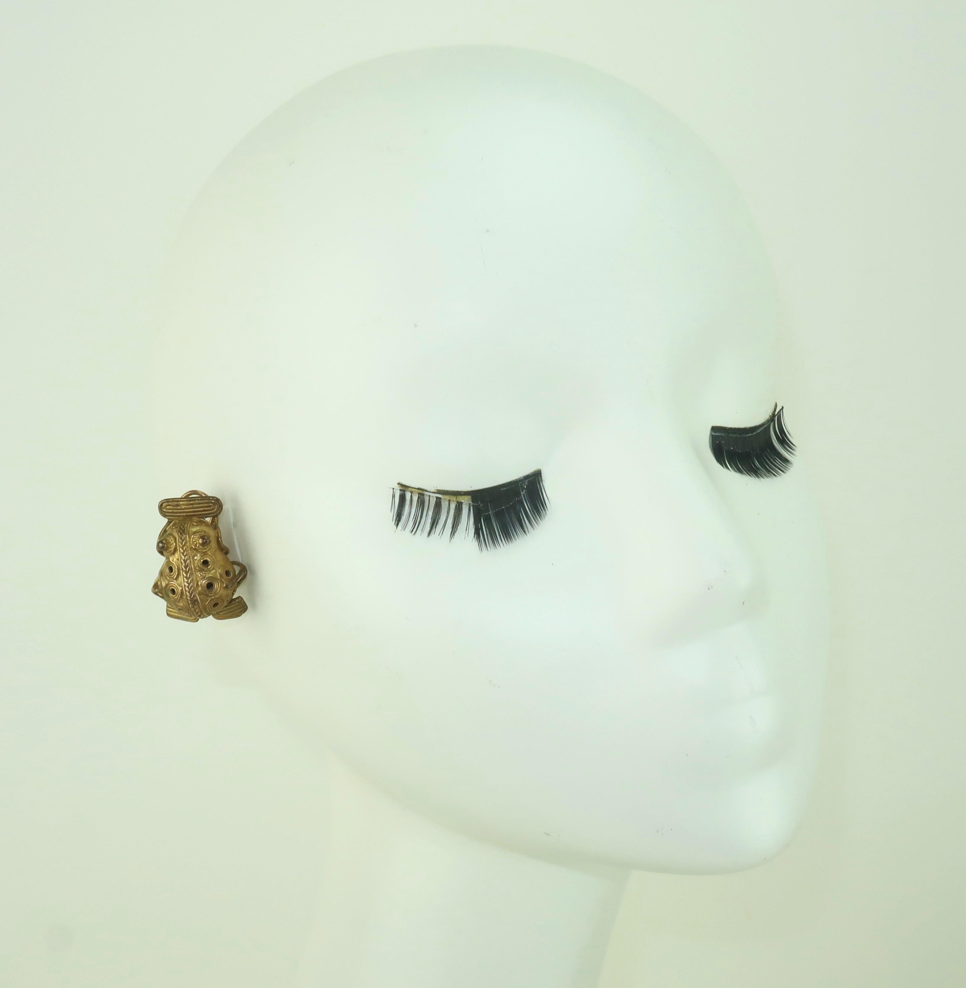 Pre-Columbian Style Frog Vermeil Earrings For Sale 7