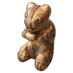 Pre Columbian Superb Gold Tumbaga feline pendant Colombia