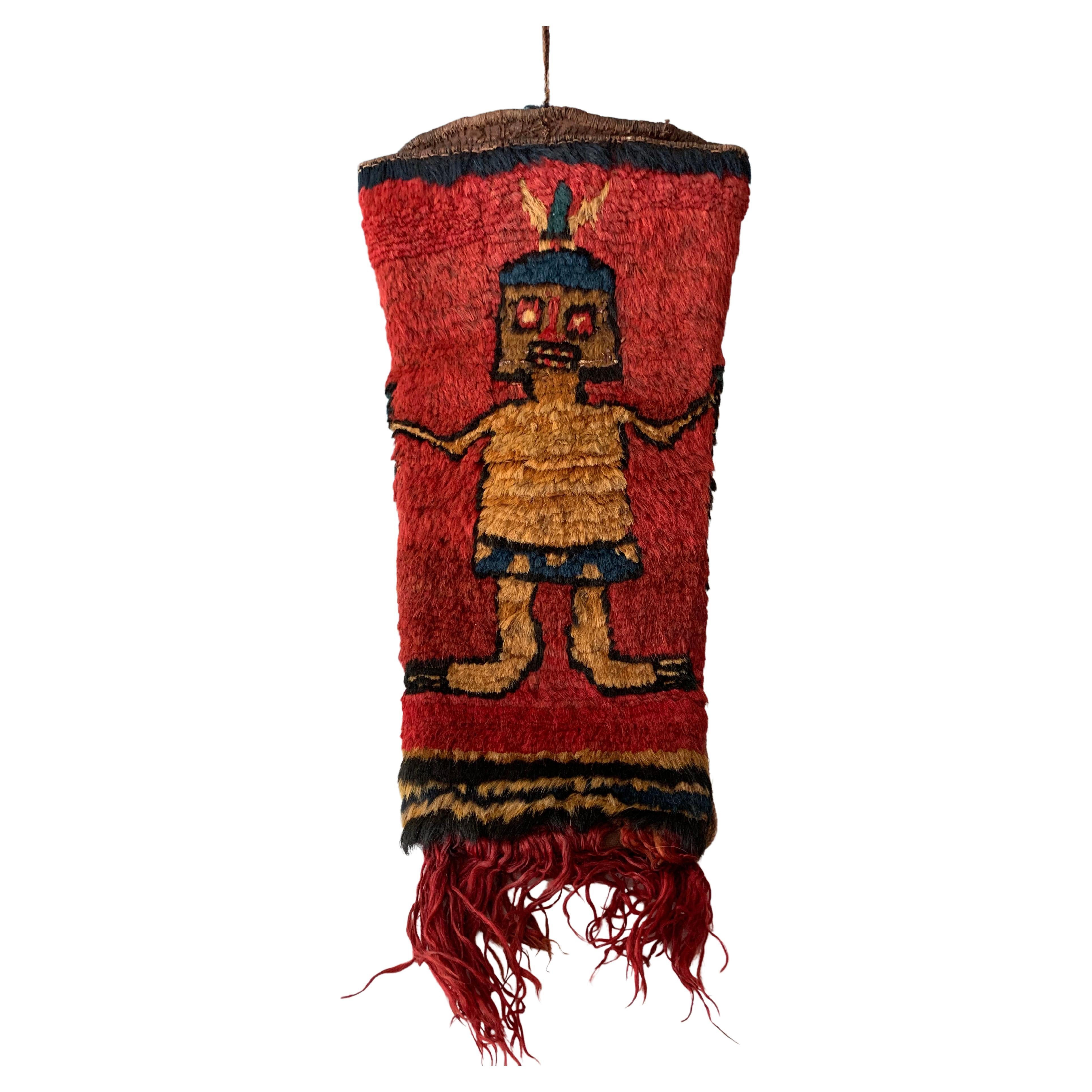 Pre Columbian Superb Rare Large Coca Bag Nazca