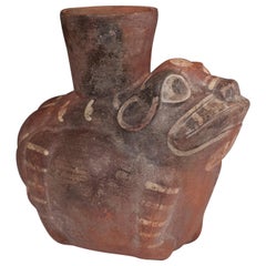 Pre-Columbian Terracotta Dog/Frog Vessel Huari/Moche Culture, North Coast Peru