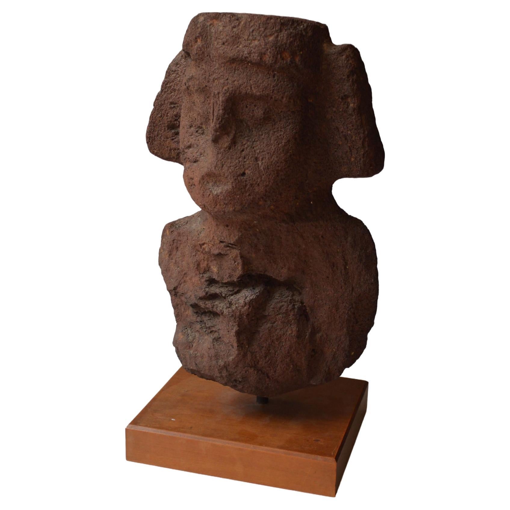 Pre Columbian Totonac stone bust Figure Veracruz Mexico Circa  600-900 A.D