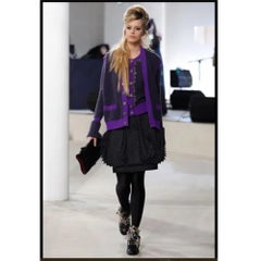 Pre Fall 2008 Chanel Set Dark Grey Purple Cashmere FR40