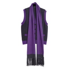 Ensemble Chanel pré-collection automne 2008 - Cashmere gris foncé et violet FR40