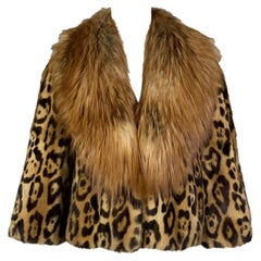 Pre-Fall 2009 Christian Dior John Galliano Jaguar Print Fox Fur Cropped Jacket