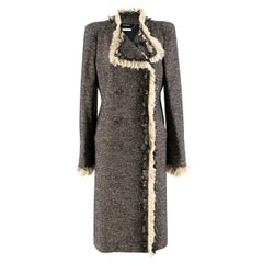 Pre-Fall 2010 Vintage Alexander McQueen Tweed Coat with Ruffles Size IT40