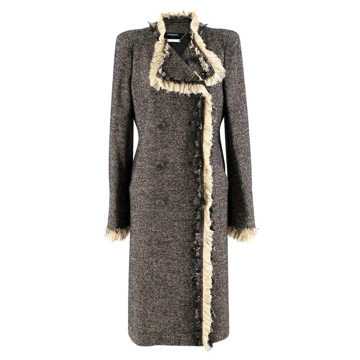 Alexander McQueen Tweed Coat with Ruffles
Pre-Fall 2010
Size: IT - 40, US - 4
Made in Italy
Excellent condition
New, with tags