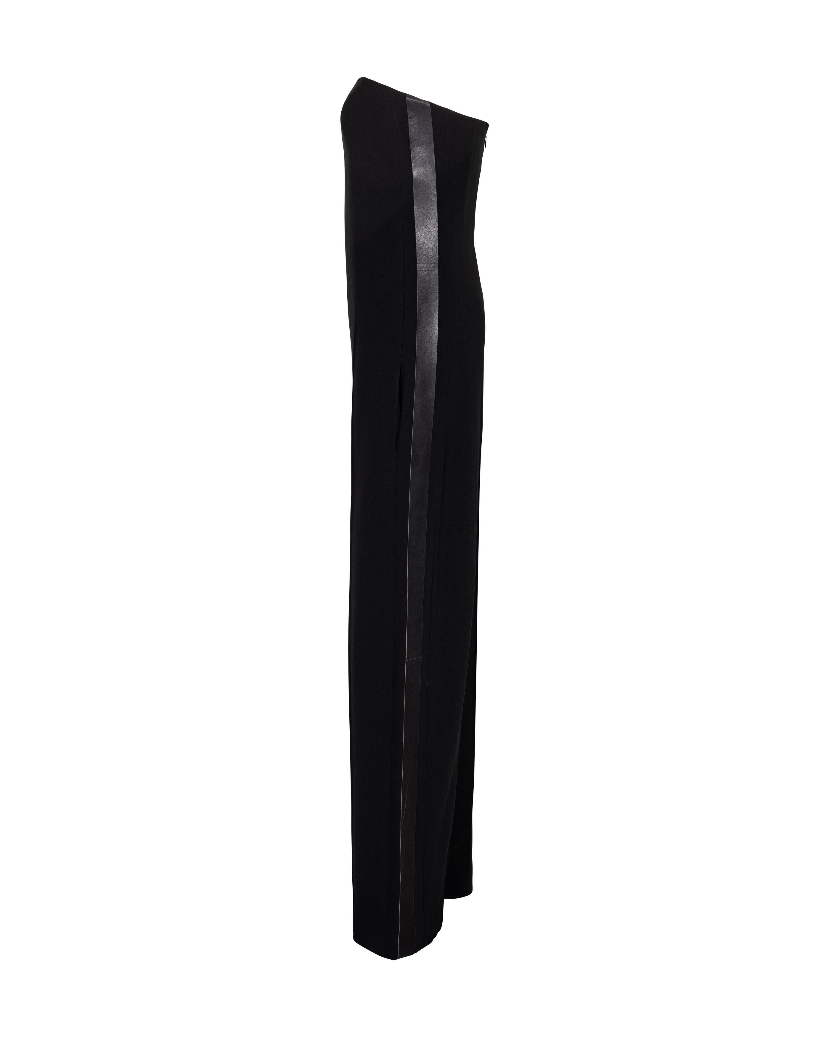 Pre-Fall 2011 Céline by Phoebe Philo Black Strapless Jumpsuit In Good Condition For Sale In North Hollywood, CA