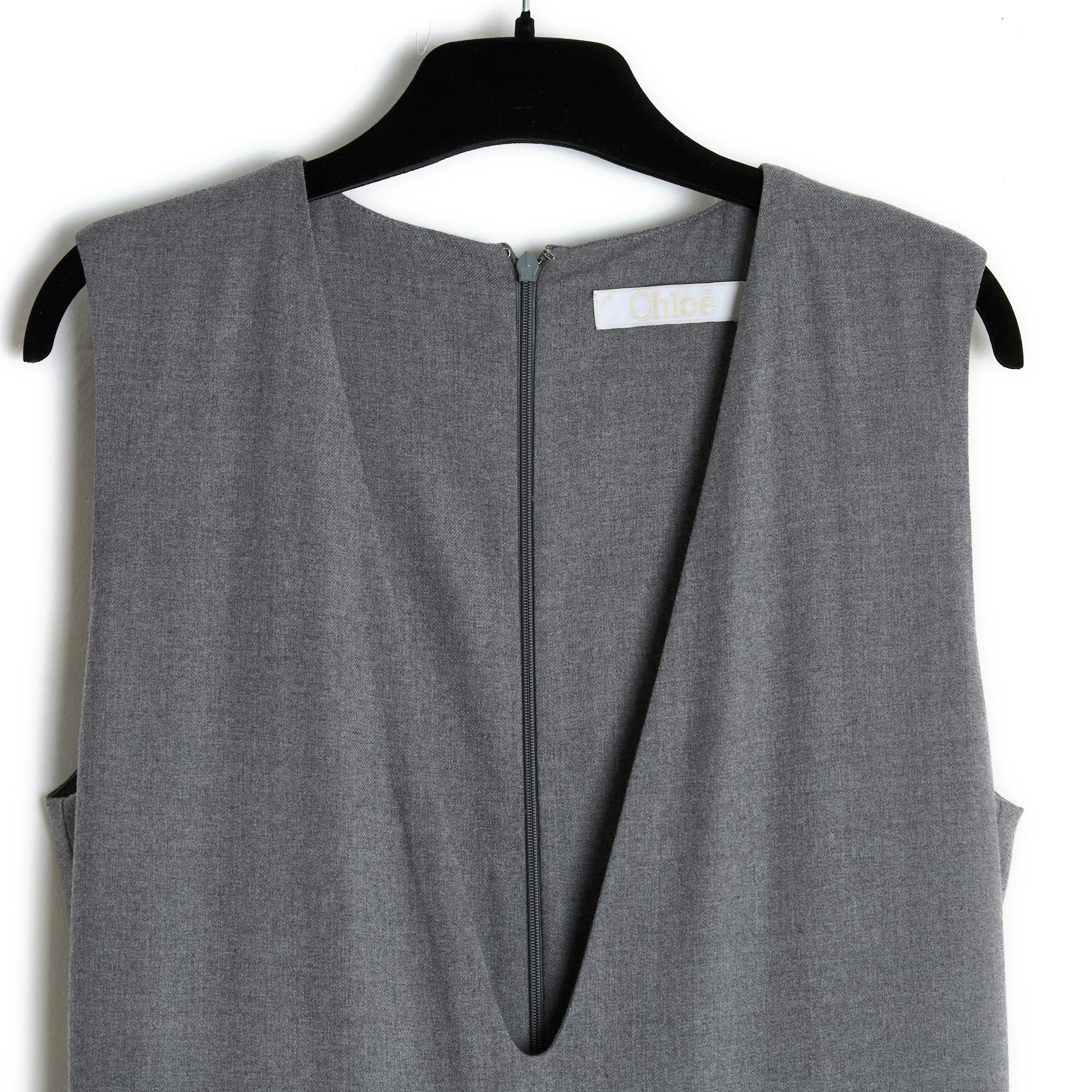 Women's or Men's Pre Fall 2011 Chloé Combinaison FR36 Jumpsuit Cashmere Wool Grey For Sale