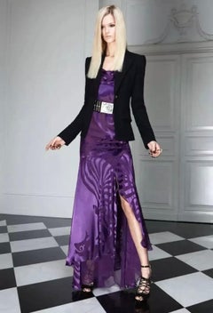 Pre-Fall 2011 Look #5 Versace Purple Floral Gown Dress 38 - 2