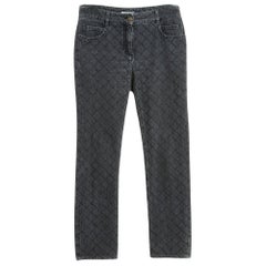 Chanel Jean FR40 Bombay nero trapuntato UK12 US10
