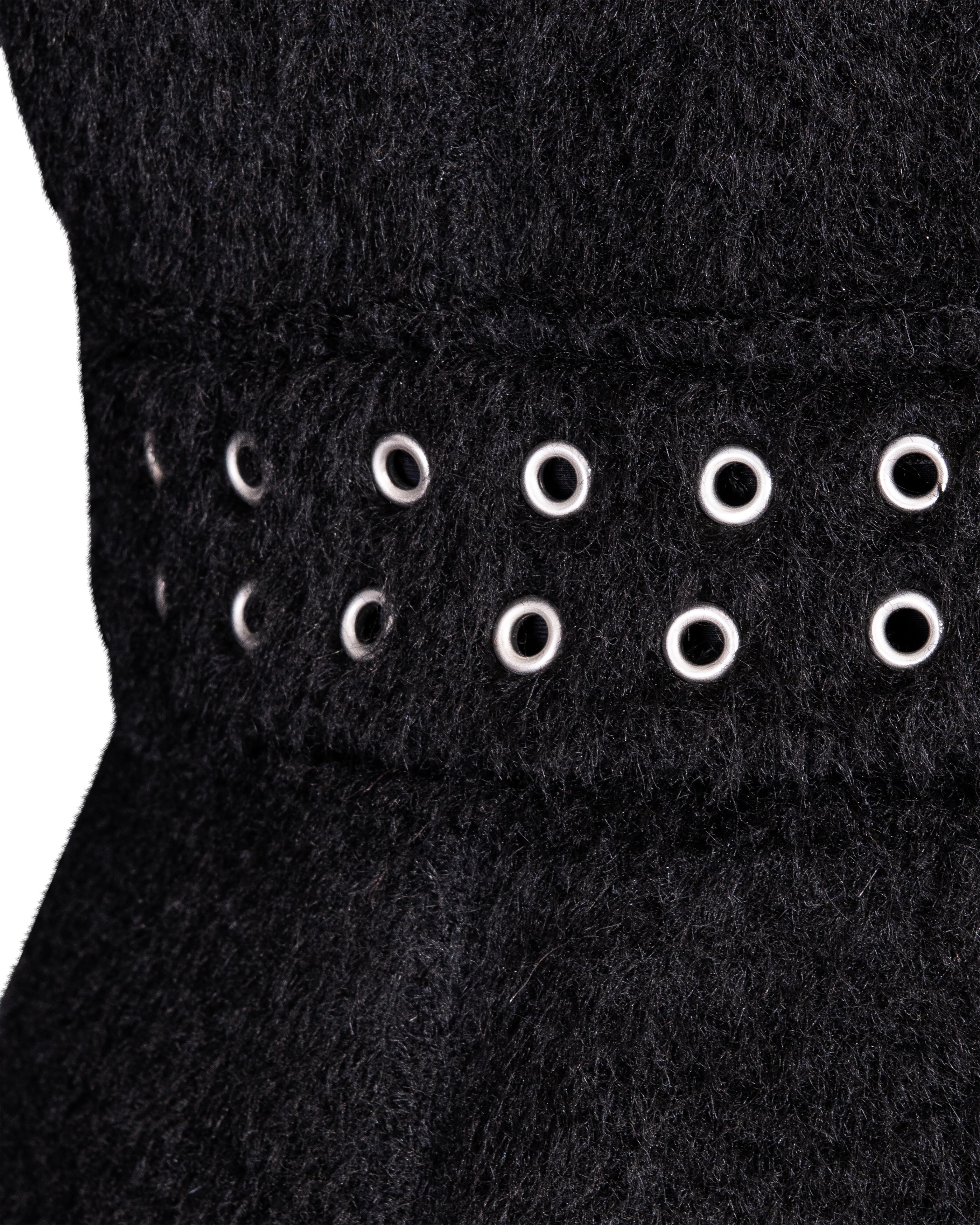 Pré-automne 2014 Céline by Phoebe Philo Manteau en shearling noir avec des accents gris en vente 6