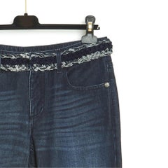 Pre Fall 2015 Chanel Tweed belt Blue Jeans FR38