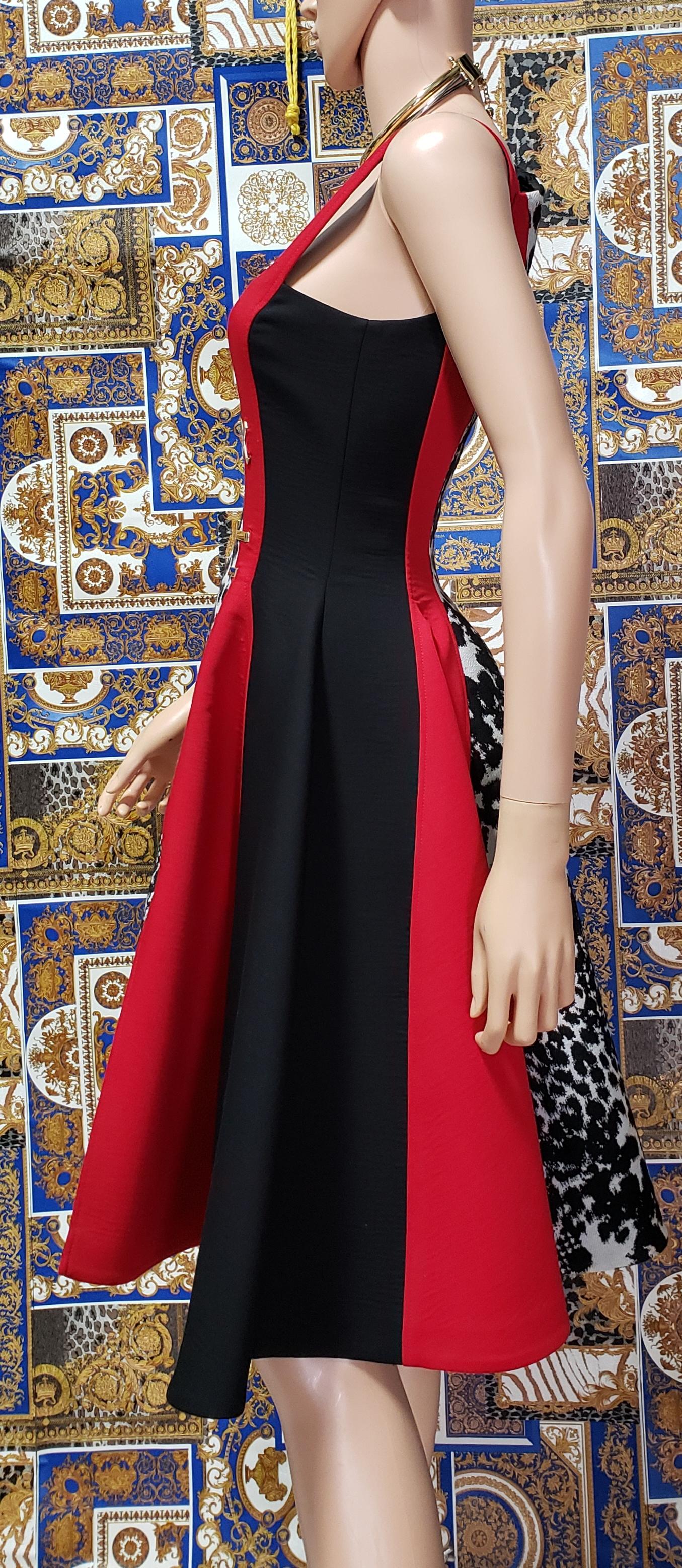 Women's Pre/Fall 2015 NEW VERSACE COLOR-BLOCK DRESS 38 - 4 For Sale