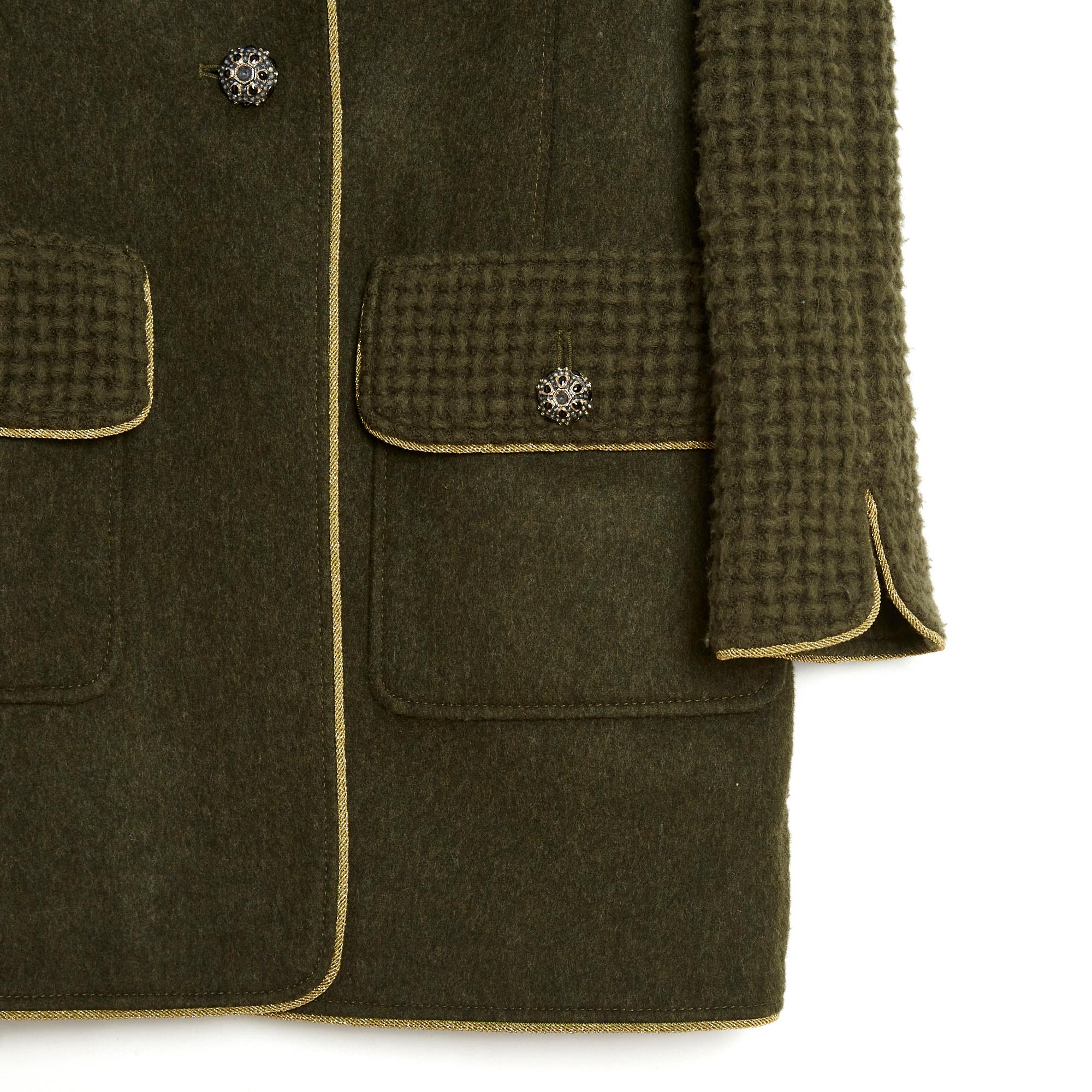 Women's or Men's Pre fall 2015 Salzburg Jacket FR38 Khaki soft wool For Sale