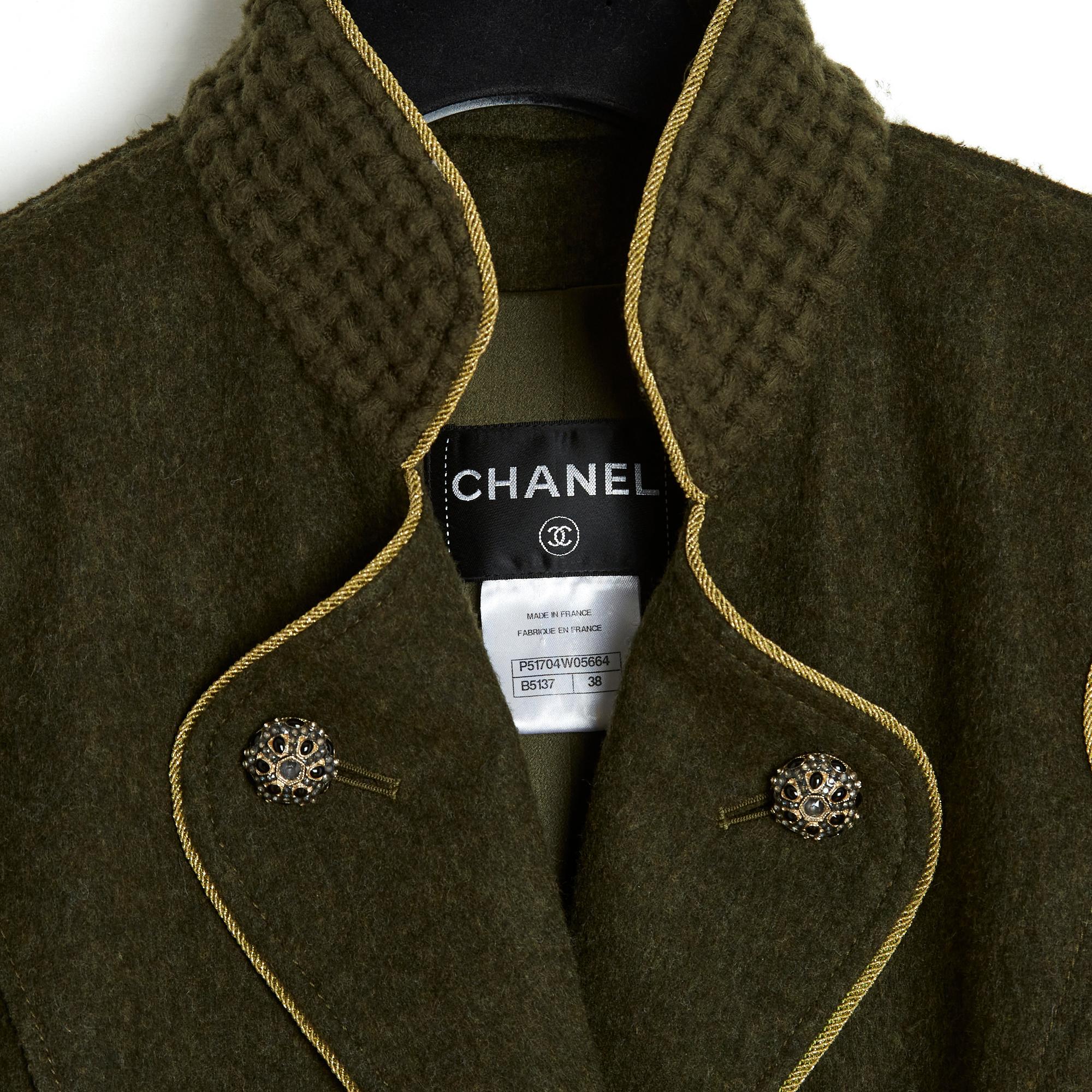 Pre fall 2015 Salzburg Jacket FR38 Khaki soft wool For Sale 2