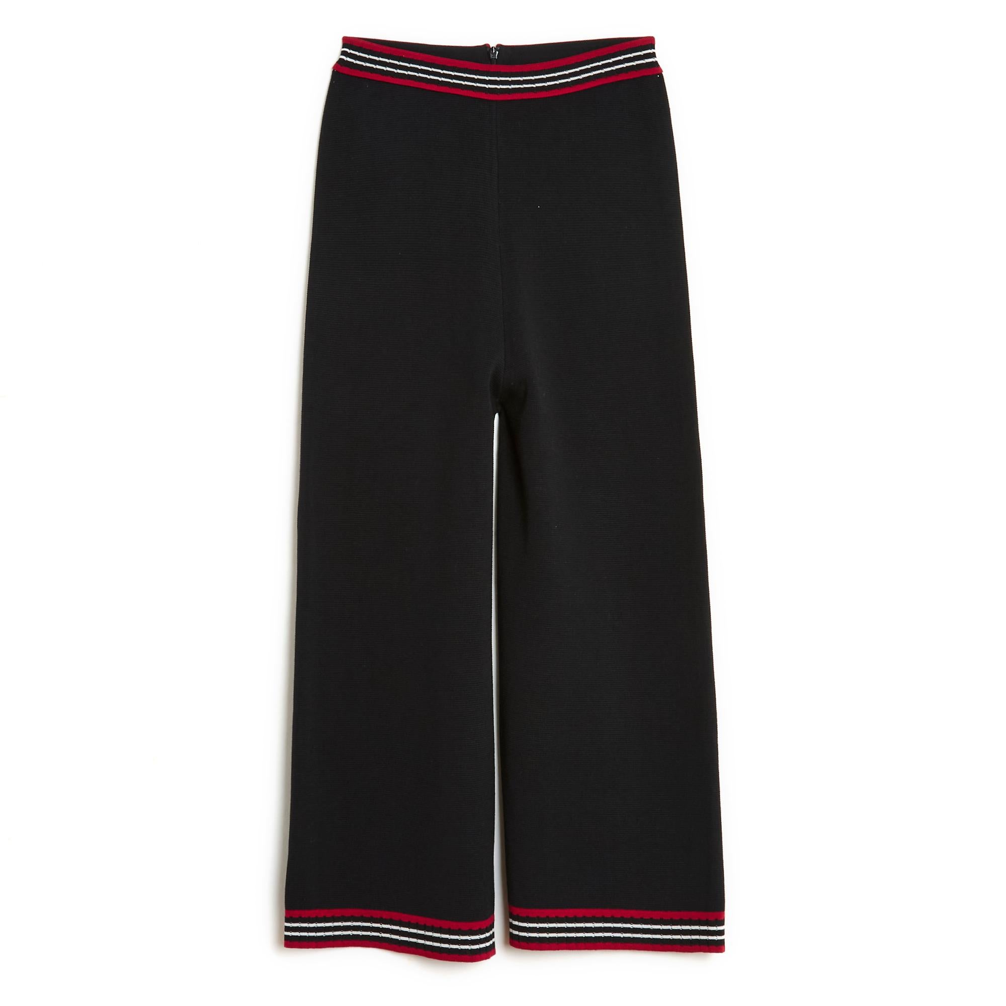 Pre Fall 2019 Gucci Alessandro Michele Black silk Knit Set FR36 38 For Sale 4