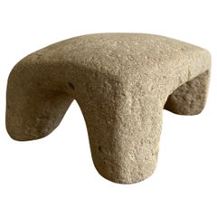 Pre-hispanic Limestone Stool From Mexico, Circa 16th Century