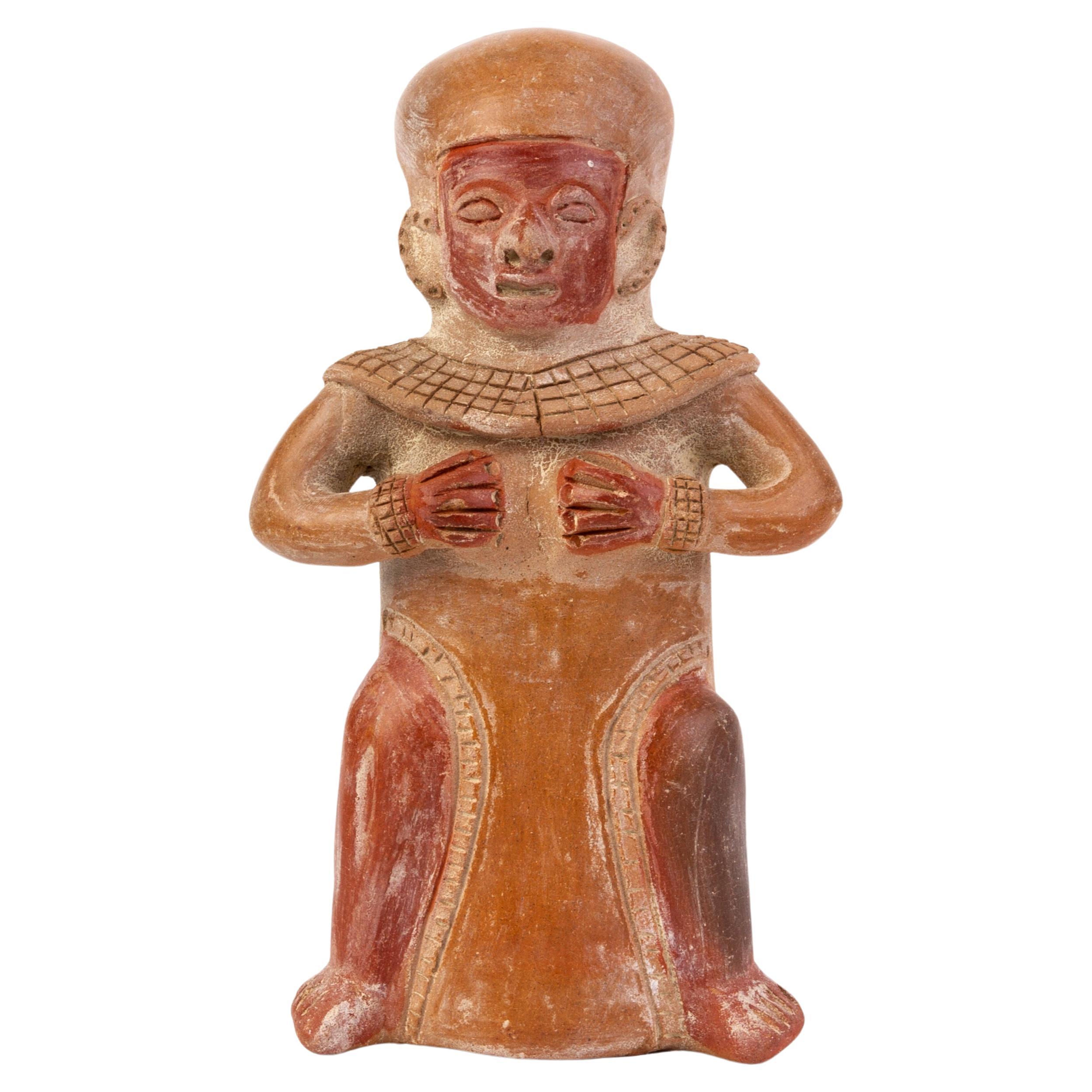 Pre-Incan Style Manabi Culture Musician Statue For Sale at 1stDibs