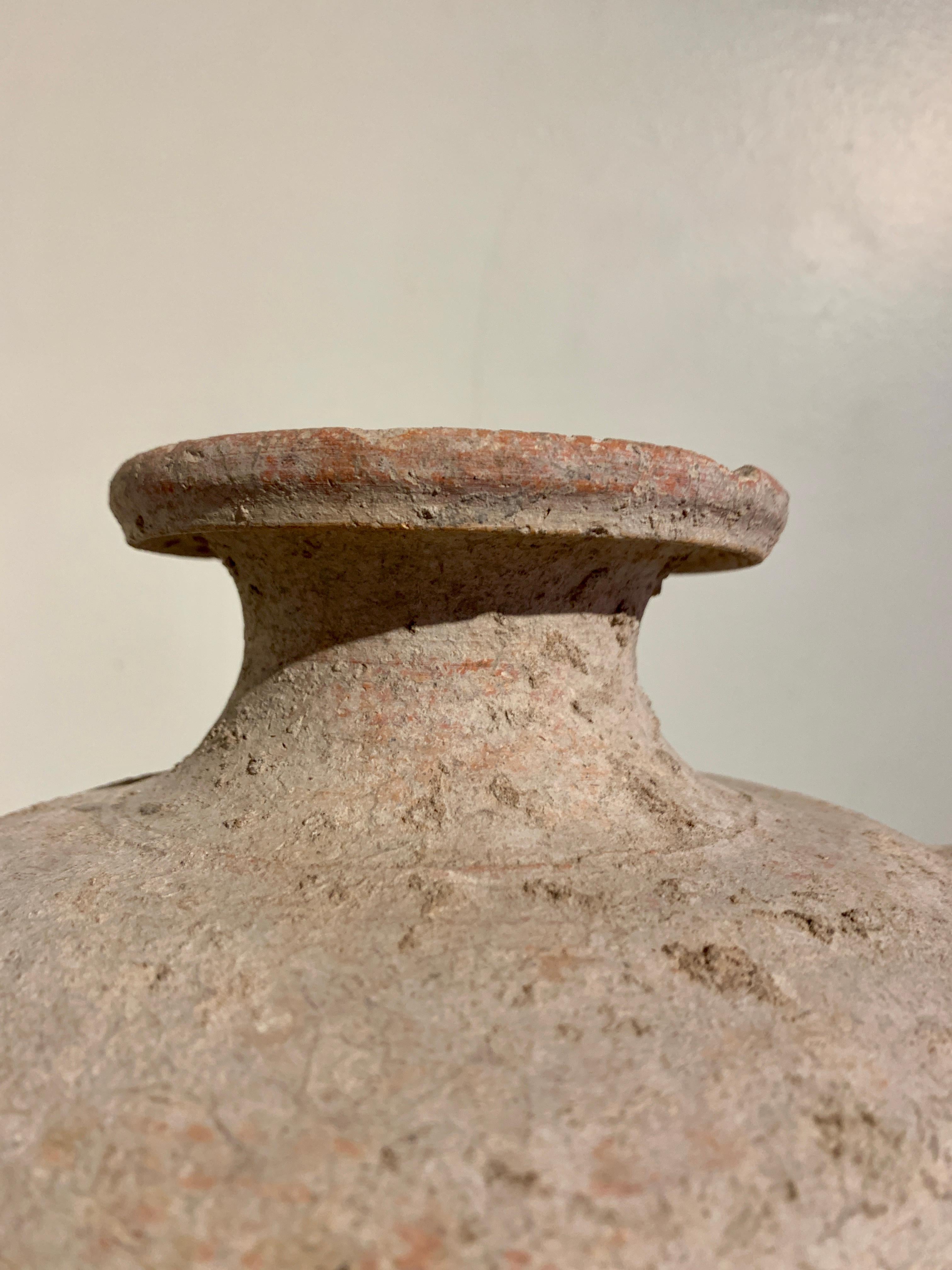 Fired Pre-Khmer Pottery Pouring Vessel, Kendi, 6th-8th Century, Cambodia For Sale
