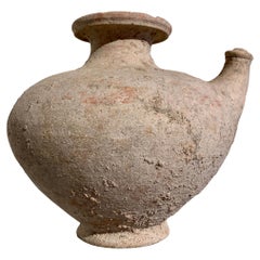 Antique Pre-Khmer Pottery Pouring Vessel, Kendi, 6th-8th Century, Cambodia