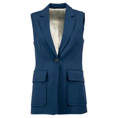 Pre-Loved 3.1 Phillip Lim Women's Blue Sleeveless Vest Jacket