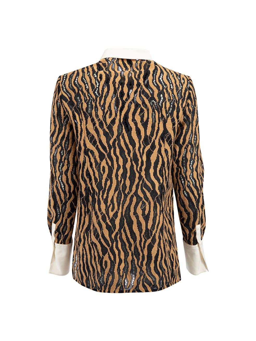 Pre-Loved 3.1 Phillip Lim Women's Tiger Patterned Long Sleeve Blouse In Excellent Condition In London, GB