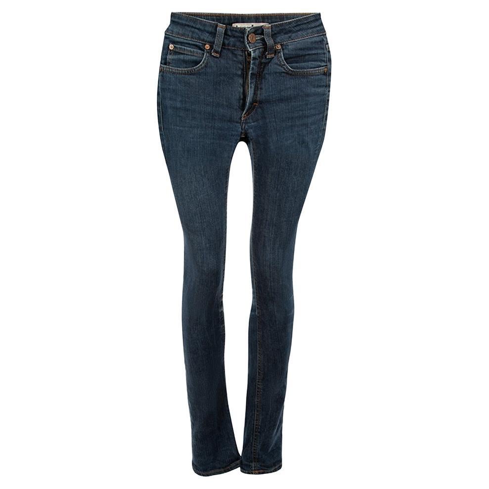 Pre-Loved Acne Studios Women's Blue Denim Straight Leg Low Rise Jeans