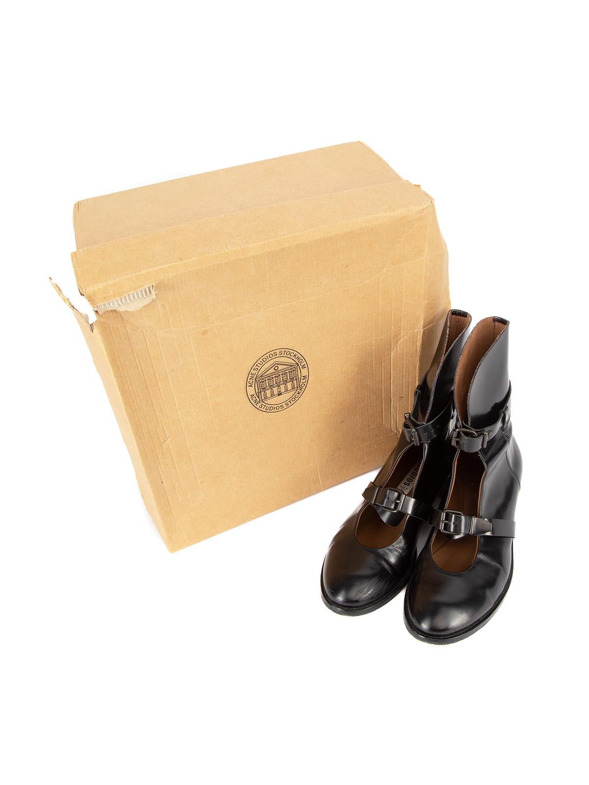 Pre-Loved Acne Studios Women's Cut Out Boots With Buckle Detail 6