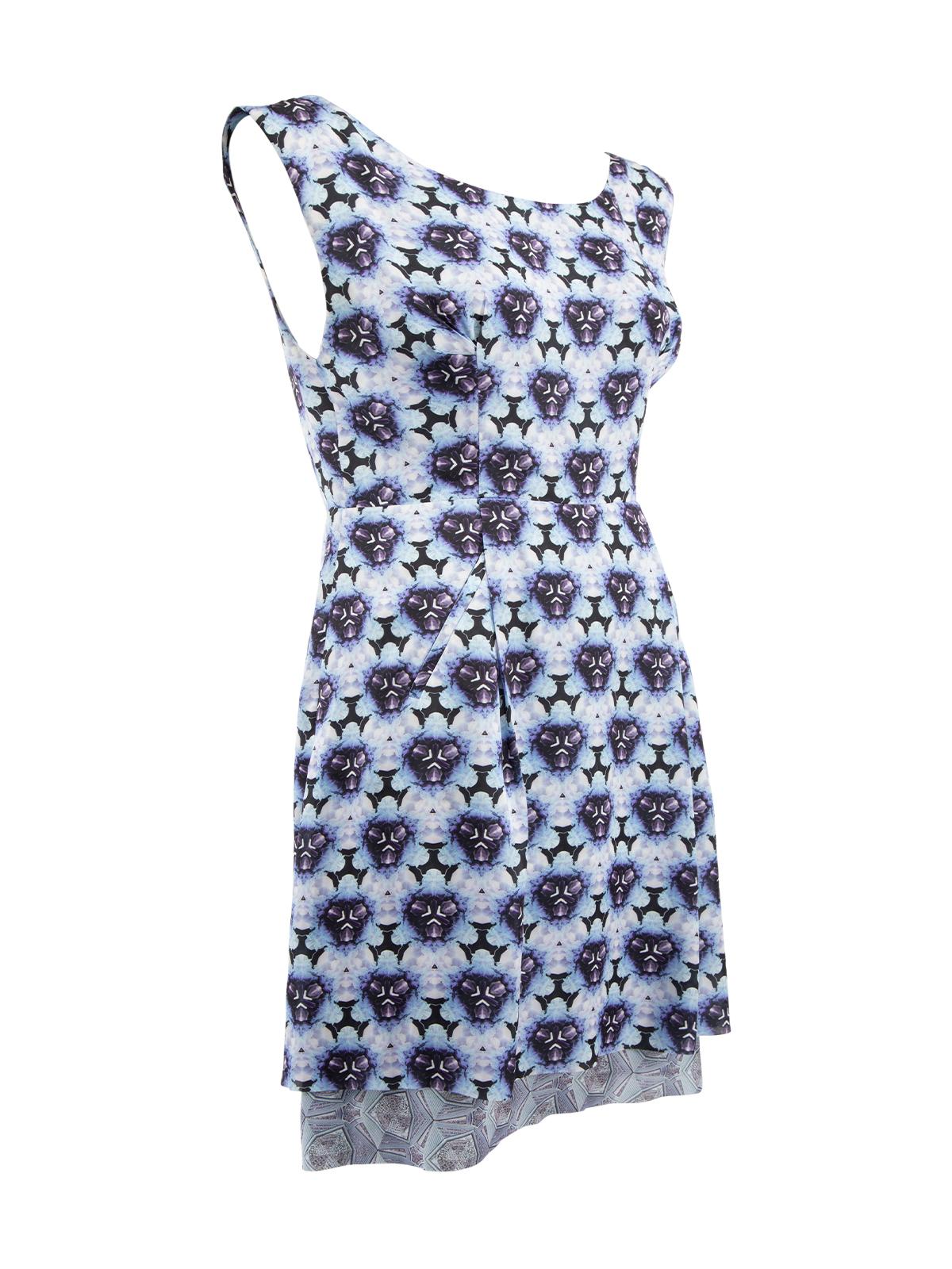 CONDITION is Very good. Hardly any visible wear to dress is evident on this used Acne designer resale item. Details Blue Polyester Casual style Kaleidoscope pattern Side zip fastening 2x faux pockets Loose fit Sleeveless 2x shoulder straps Round