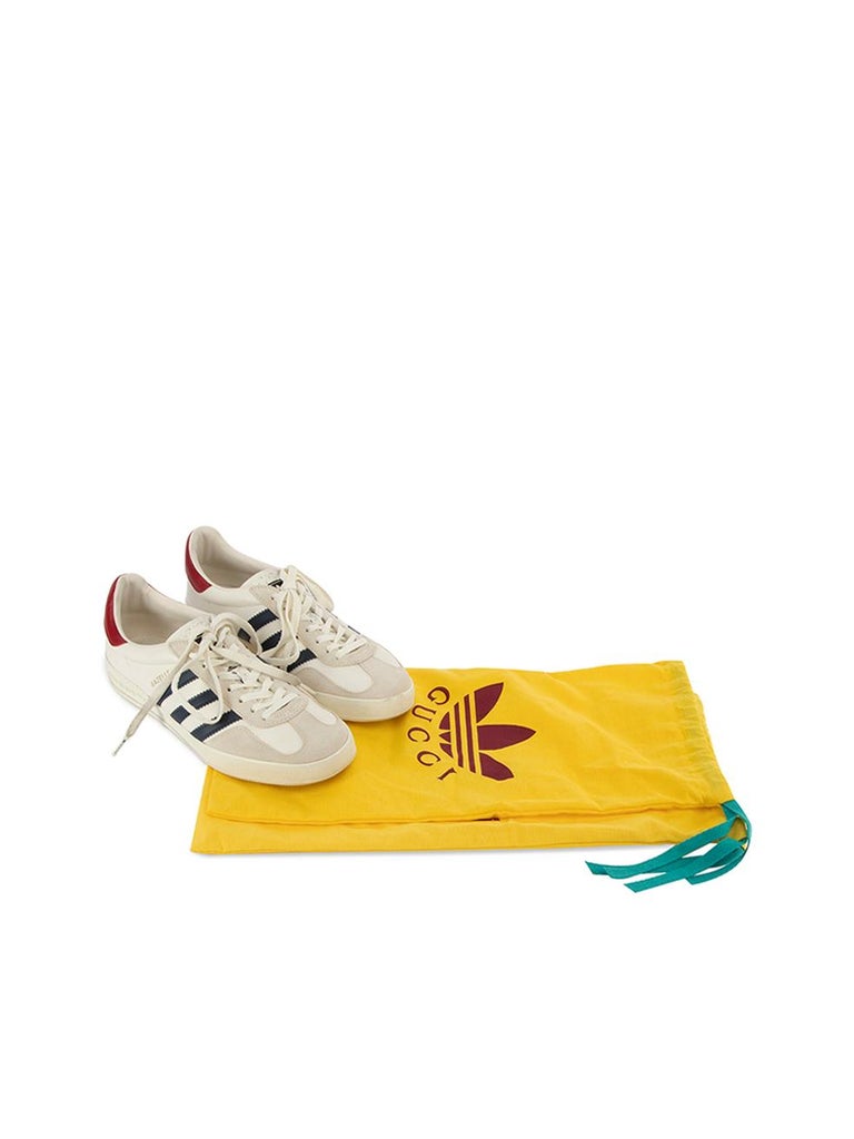 adidas gazelle silver green womens Adidas x Gucci Gazelle Sneaker in Pink Suede with Black Stripes and Gr –  Hollo Shoe main image 0