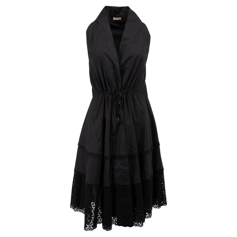 PreLoved Alaïa Women's Black Sleeveless Drawstring Waist Dress For