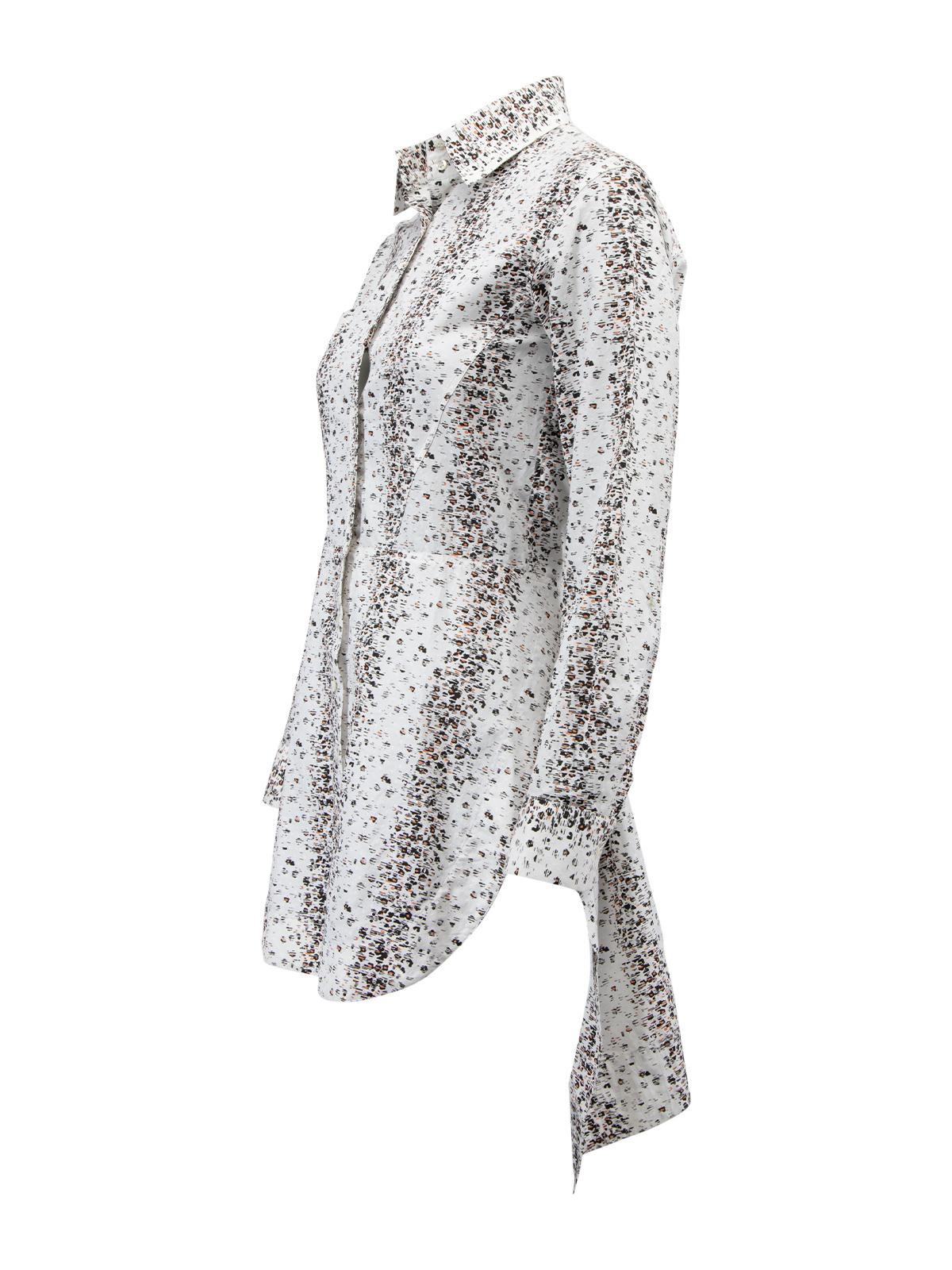 Vorgeliebtes Alaïa Women''s Multicolour Button Up Baumwollhemd Kleid im Zustand „Hervorragend“ im Angebot in London, GB