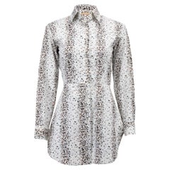 Robe chemise en coton boutonnée multicolore pour femmes Alaïa, prélavée