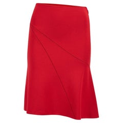 Pre-Loved Alaïa Women's Red Stitched Together Pencil Skirt