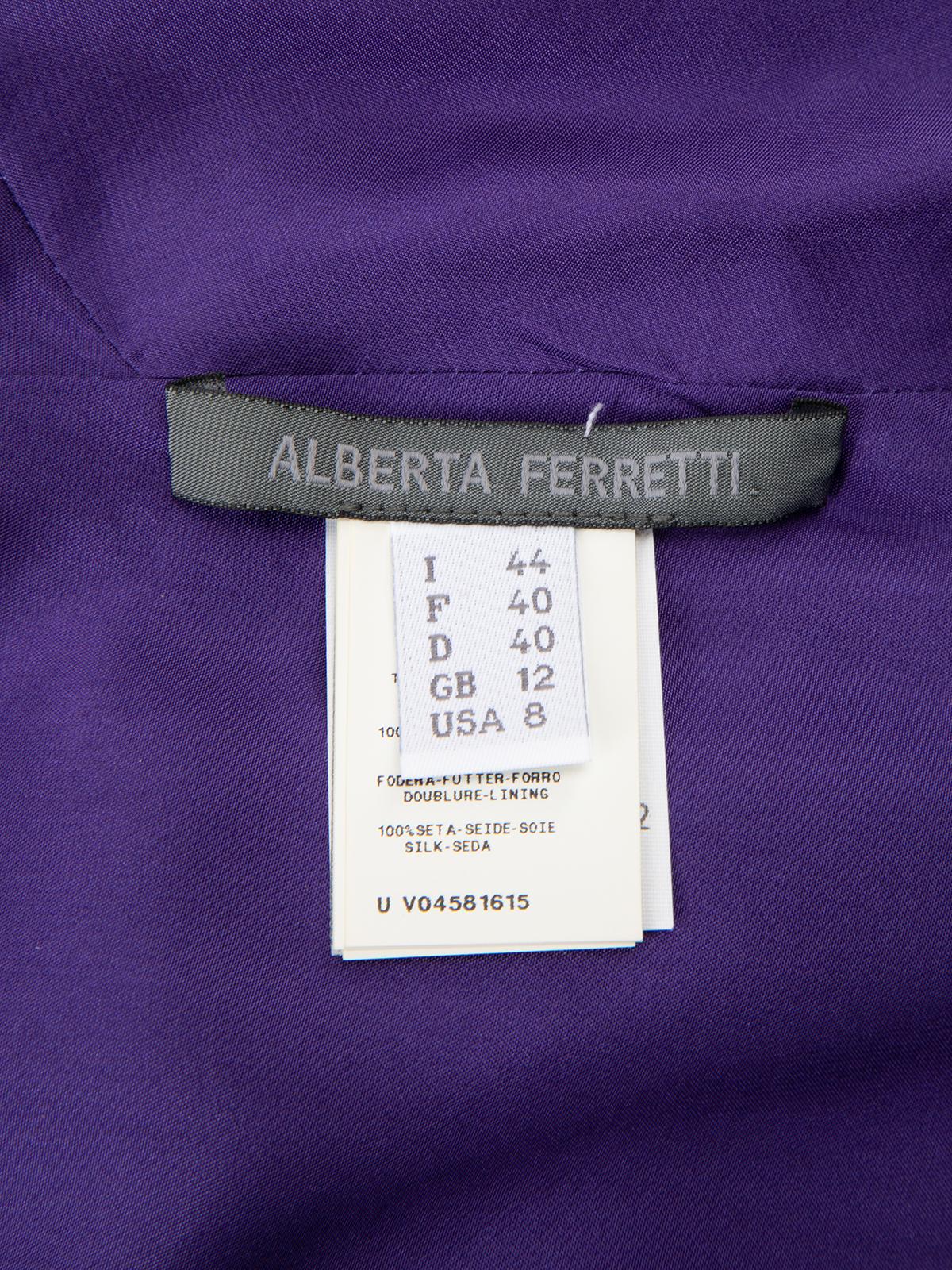 Pre-Loved Alberta Ferretti Women's Multi Layer Round Neck Dress with Lace Detail 2