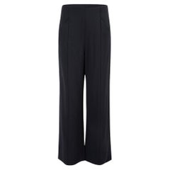 Pre-Loved A.L.C Women's Dark Navy Wide Leg High Waisted Trousers