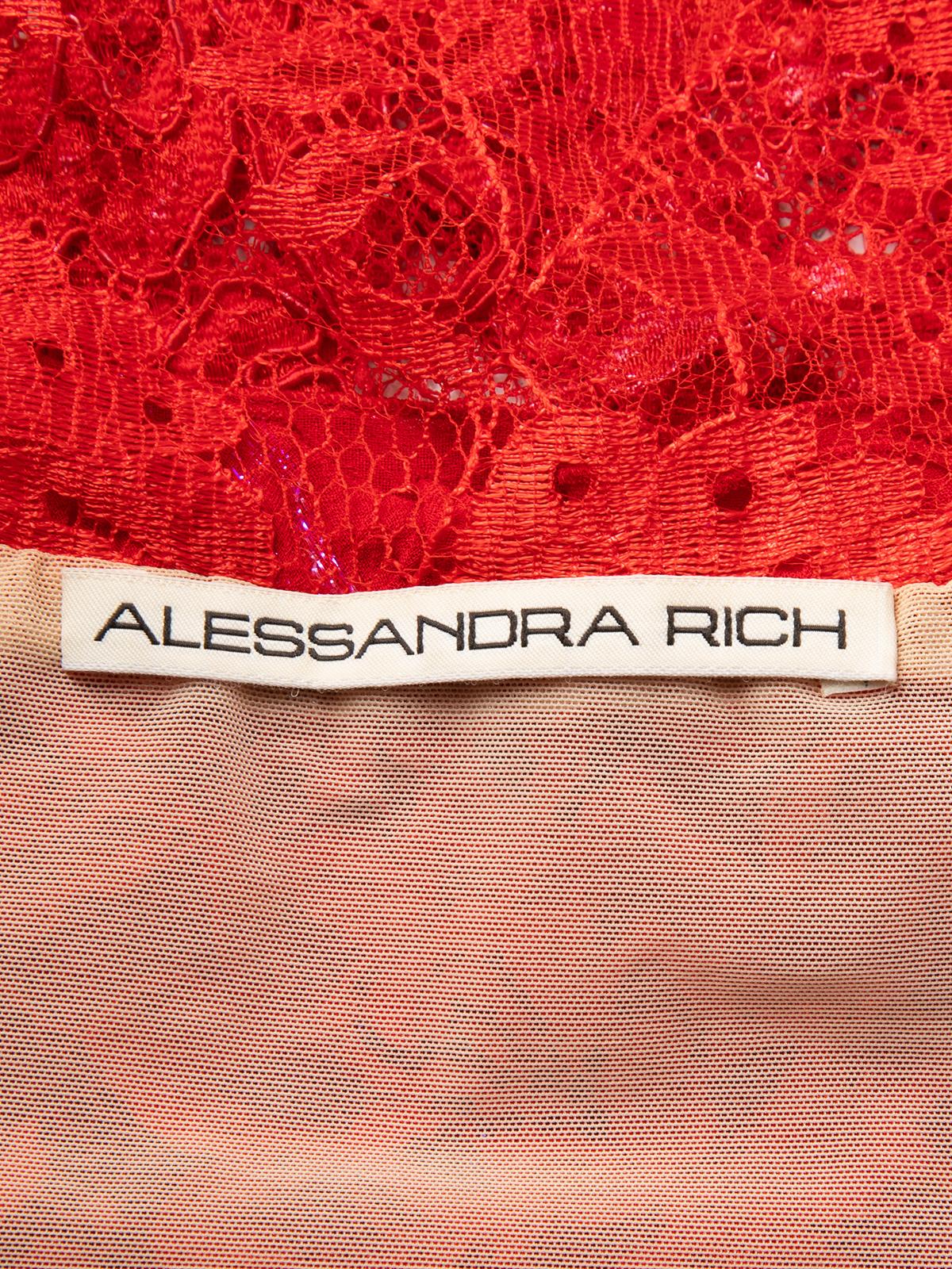 Pre-Loved Alessandra Rich Women's Peplum Lace Dress 1