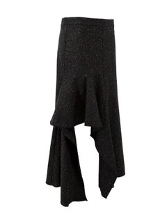 Pre-Loved Alexander McQueen Women's Asymmetrical Multicolour Speckled Skirt