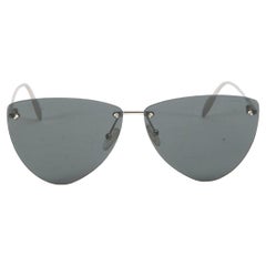 Pre-Loved Alexander McQueen Women''s Black Aviator AM0119SA Sunglasses