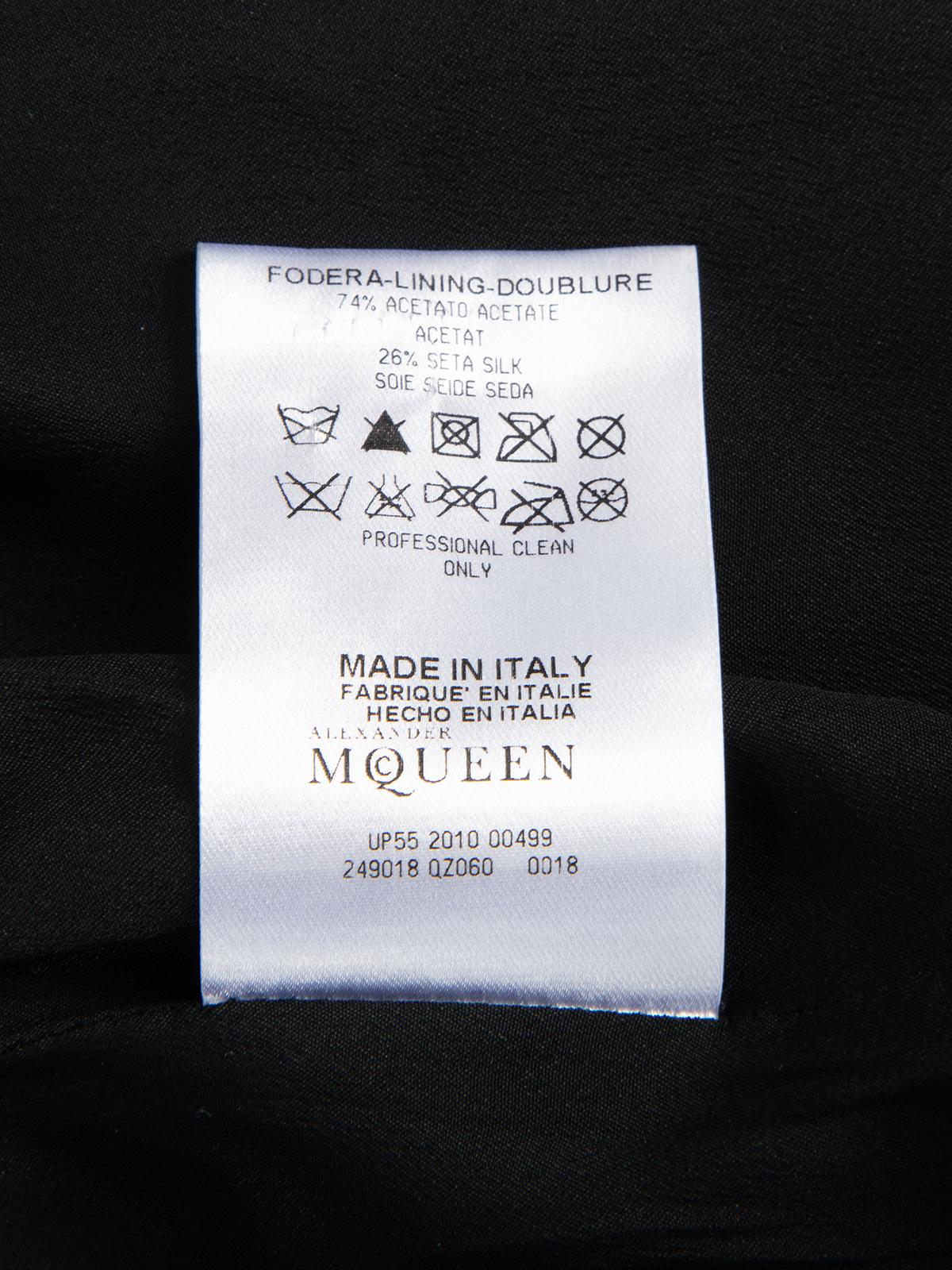 Pre-Loved Alexander McQueen Women's Black Beaded Long Sleeve Mini Dress 3