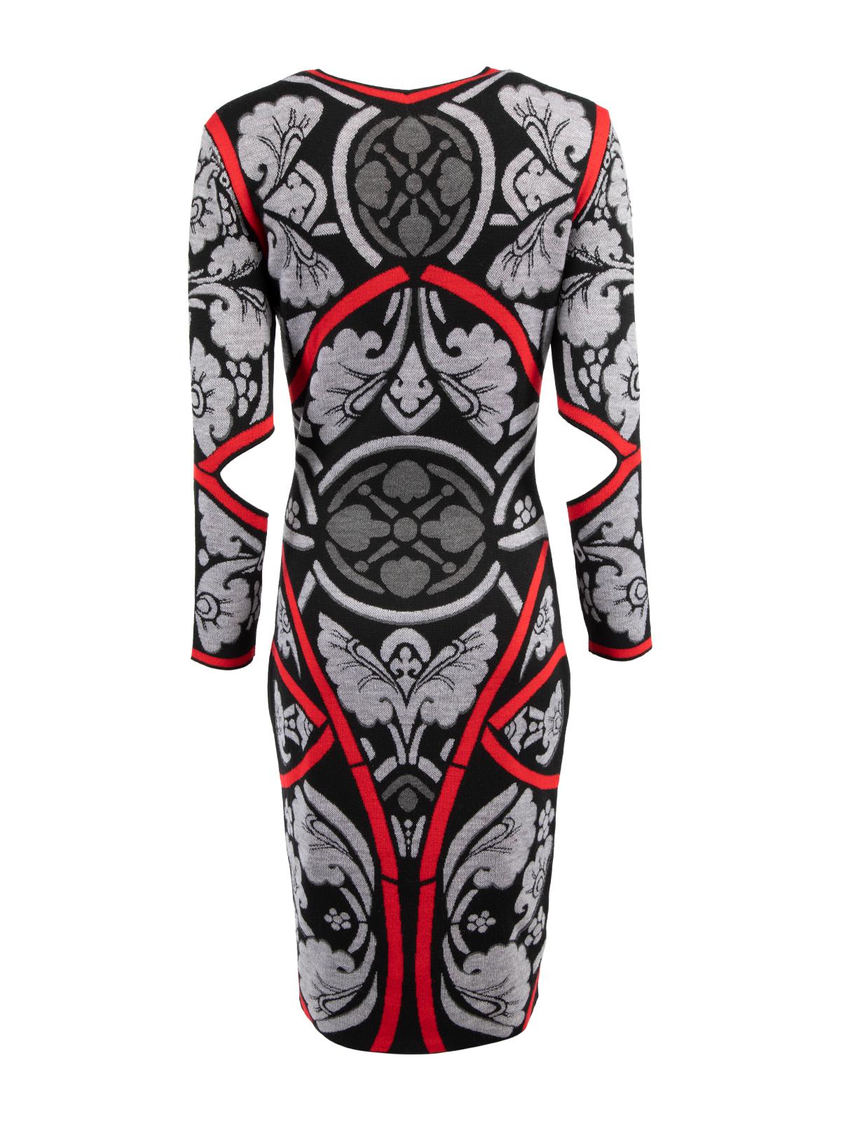 Pre-Loved Alexander McQueen Women's Long Sleeve Bodycon Dress In Excellent Condition In London, GB