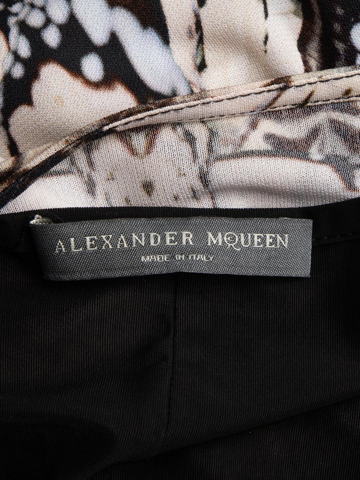 Pre-Loved Alexander McQueen Women's Patterned Sleeveless Dress In Excellent Condition In London, GB