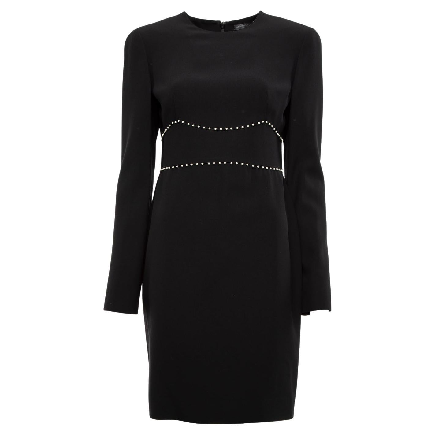 Alexander McQueen wool Designer dress with checkered pattern, sleeveless. one piece yellow 40