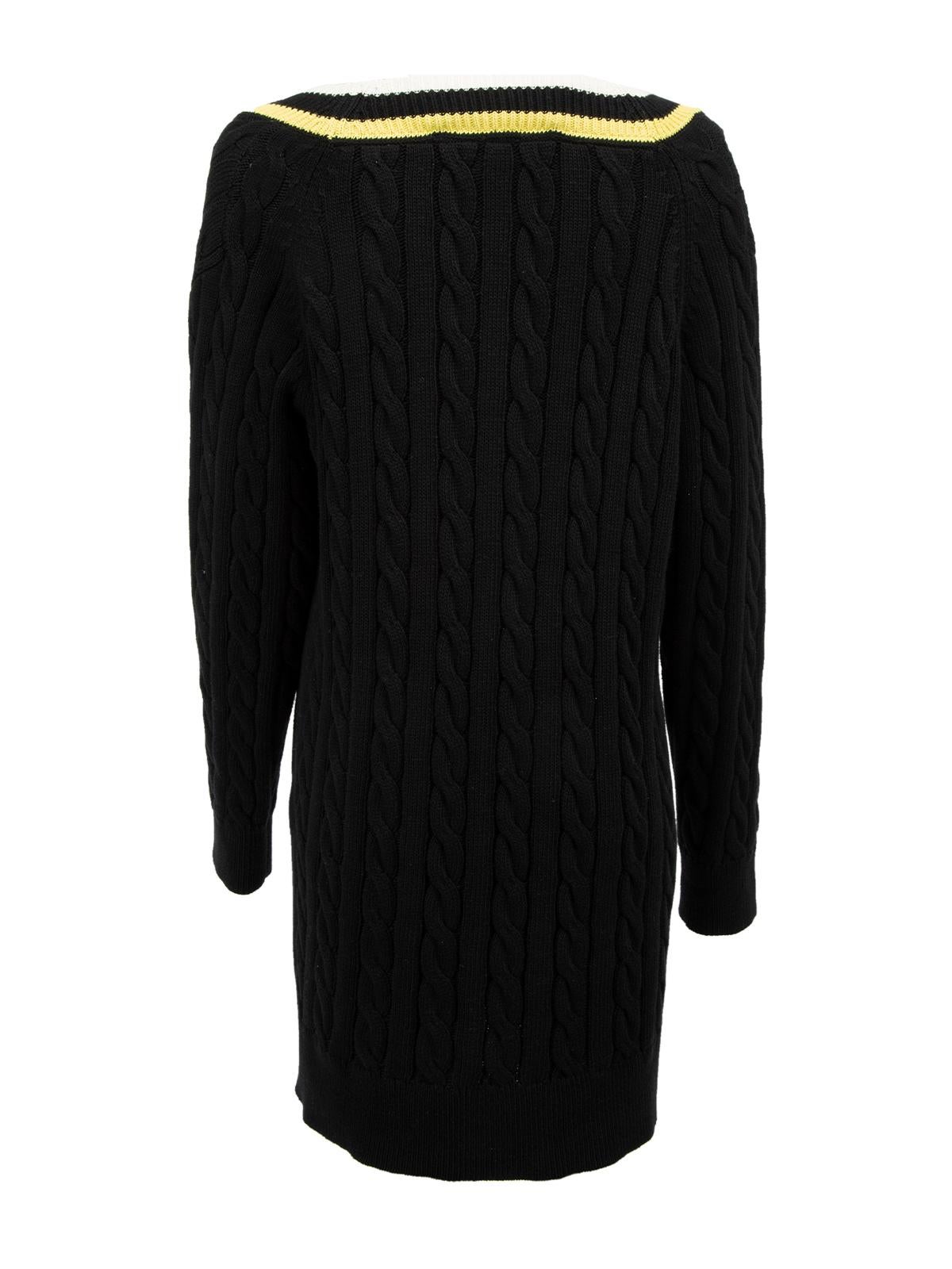 Pre-Loved Alexander Wang .T Women's Black Bilayer Off-The-Shoulder Cable Knit In Excellent Condition In London, GB