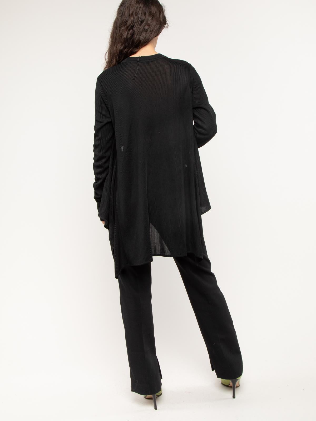 Pre-Loved Alexander Wang Women's Black Knitted High-Front Overlay Jumper 1