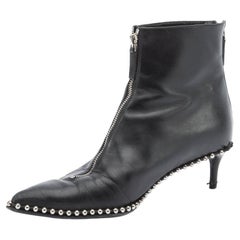 Pre-Loved Alexander Wang Women's Eri Studded Ankle Boots Black Leather
