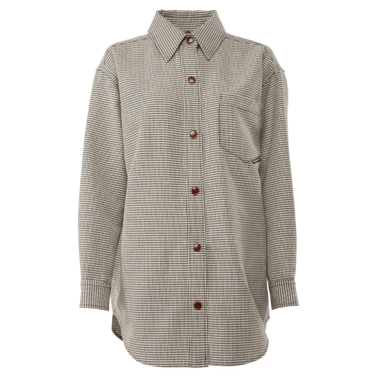 Pre-Loved Alexander Wang Women's Houndstooth Shirt Jacket For Sale