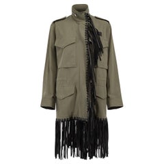 Pre-Loved Alexander Wang Women's Khaki Tassel Detail Utility Jacket