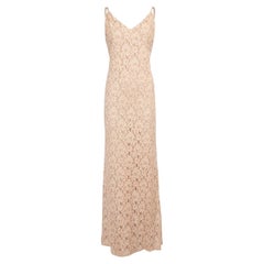 Pre-Loved Alice & Olivia Women's Pink Sleeveless Floral Lace Maxi Dress